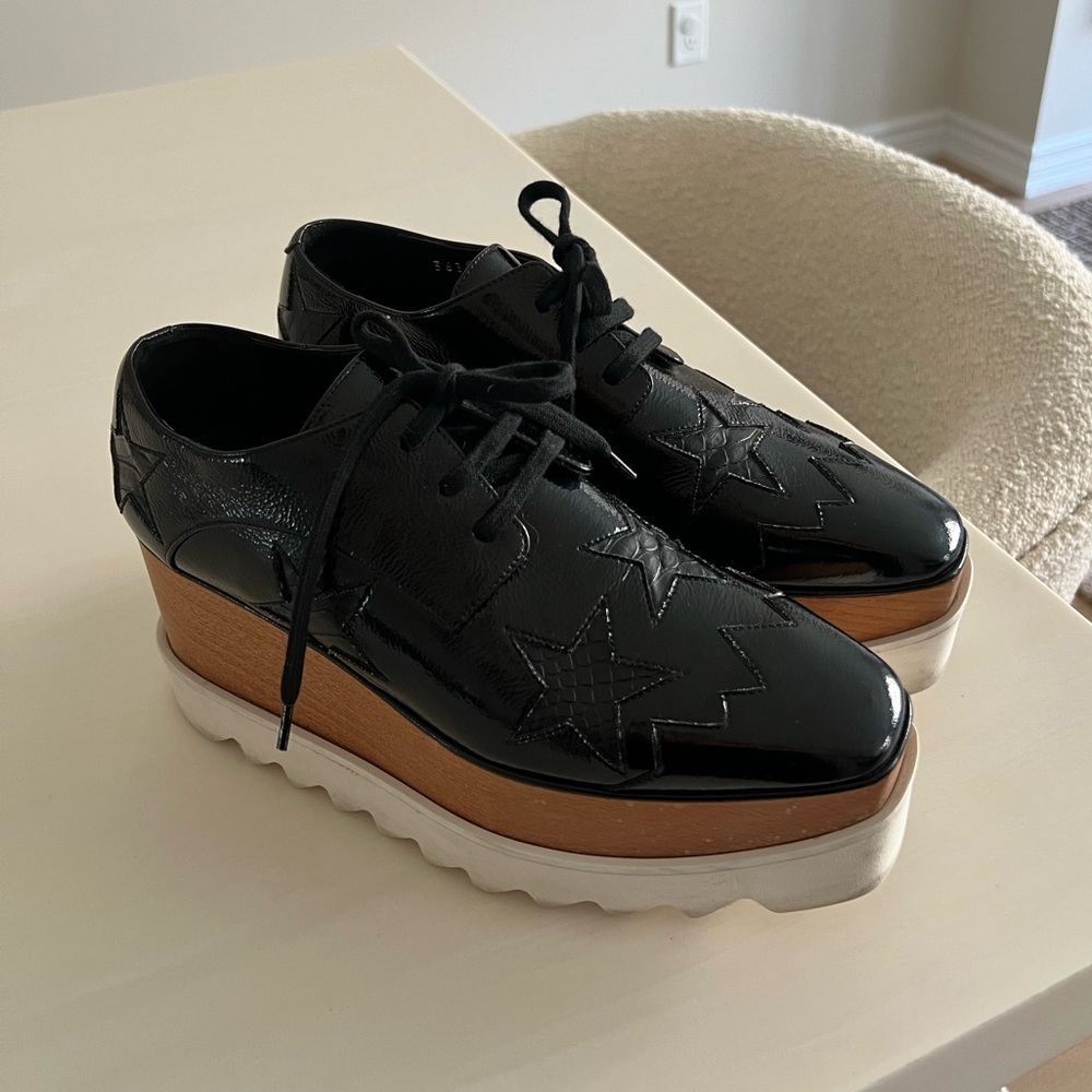Excellent condition Stella McCartney Elyse Derby Platform Shoes